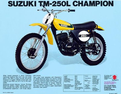 1974-1975 Suzuki TM 250 Plastic Kit
