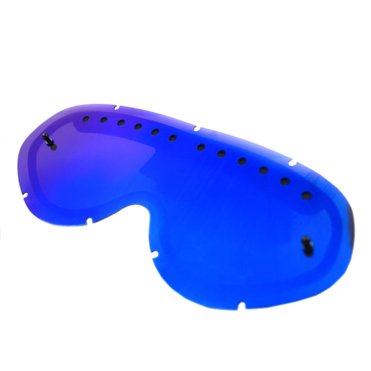 HYBRID TEAR OFF MIRROR LENS BLUE VENTED, ANTI FOG, ANTI SCRATCH, DVBLU201