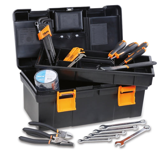 28-Piece Bike and E-Bike Maintenance Tool Set in Plastic Box 558x277x270 mm - Beta Tools 2115PI/BIKE-HOME