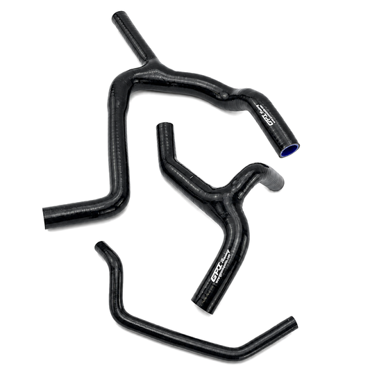 RADIATOR HOSE Y KIT 3pcs BLACK 09-14 KAWASAKI KXF450 SILICONE 39062-0304