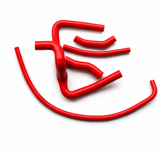 RADIATOR HOSE Y KIT 5pcs RED 00-01 HONDA CR250R SILICONE 19061-KZ3-J20