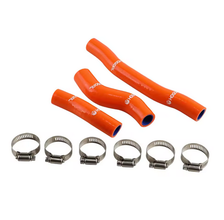 RADIATOR HOSE KIT 3pcs ORANGE 19-23 KTM HUSQVARNA SX XC EXC TPI XC-W TPI TC TX TEI 250 300 SILICONE 55535026000