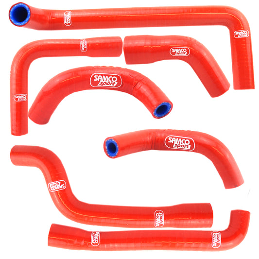 SAMCO HOSE KIT GASGAS OEM STYLE, 7 PIECE KIT, RED, GAS-6 RD