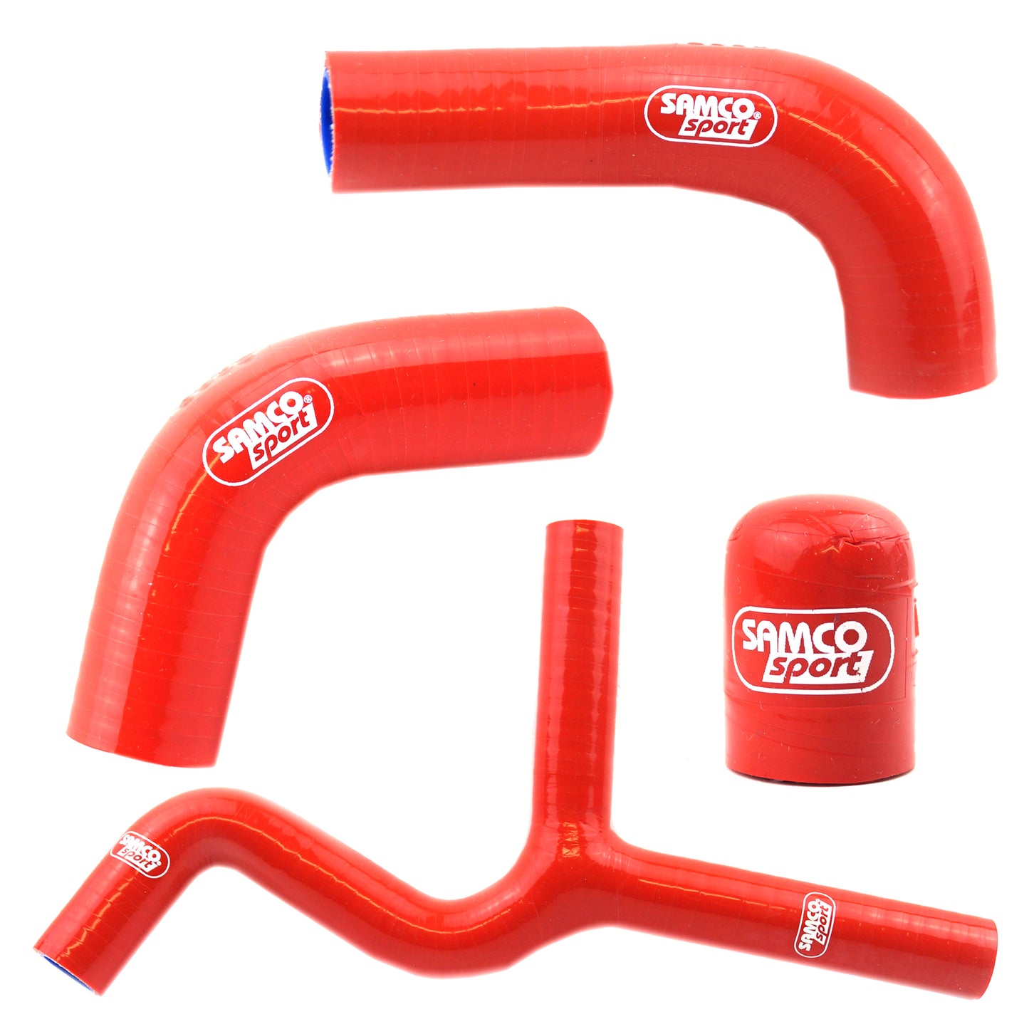 KTM 400 EXC 2000 - 2002 4 Piece Thermostat Bypass Samco Sport Silicone Radiator Coolant Hose Kit