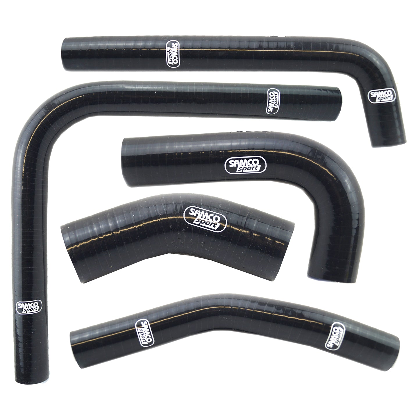 COOLANT HOSE 5 PIECE KIT BLACK 2020 KAWASAKI 250 KX F OEM DESIGN SAMCO SPORT KAW-95-BK