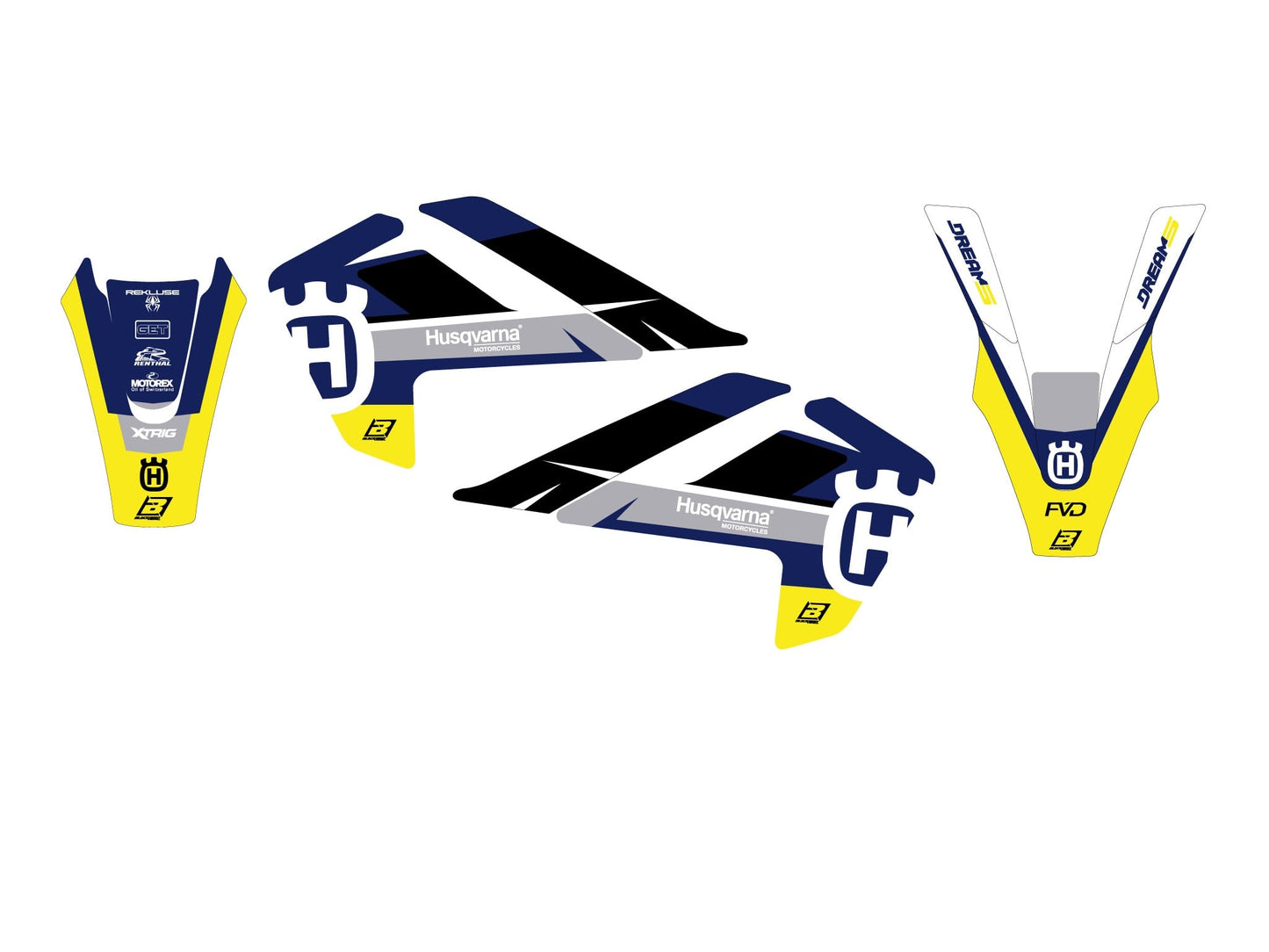 HUSQVARNA TC 85 18-24 DREAM 5, BLACKBIRD DECAL KIT, 2614AB