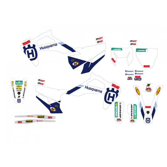 HUSQVARNA FC/TC 19-22 TE/FE 20-23 FACTORY, BLACKBIRD DECAL KIT, 2615R9