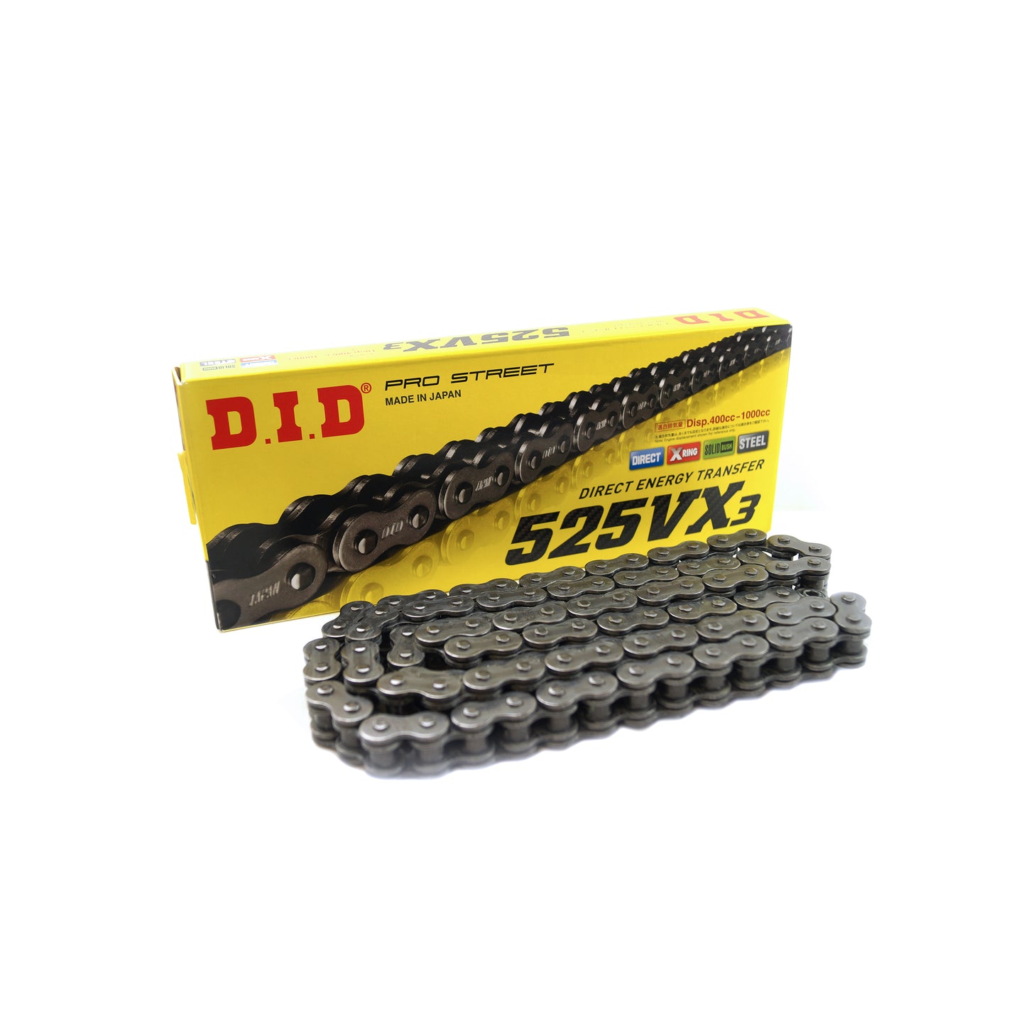 DID 525VX3 BK X-RING CHAIN 110L ZJ DID525VX3110 , 30-878.110