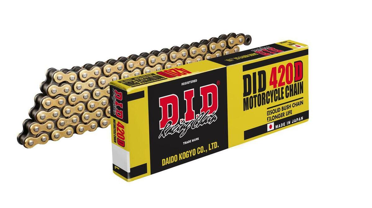 DID 420D CHAIN 134L G&B (RJ), GOLD & BLACK LINKS, DID420DGB134