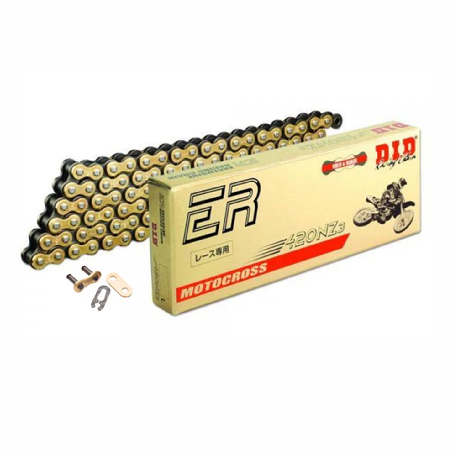 DID 420NZ3 SDH CHAIN 130L G&B (RJ), DID420NZGB130, GOLD&BLACK LINKS, DID420NZ3GB130