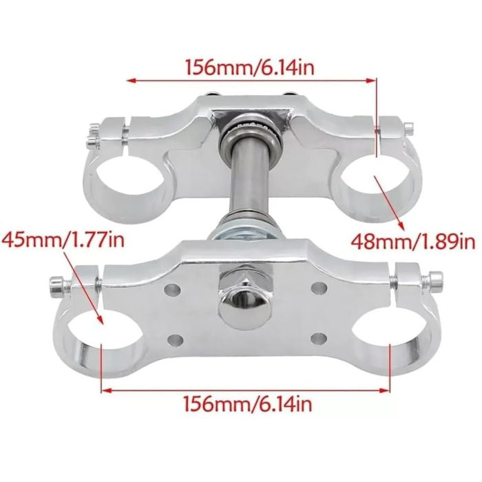 PIT BIKE TRIPLE CLAMPS 33MM, 22MM BAR MOUNT