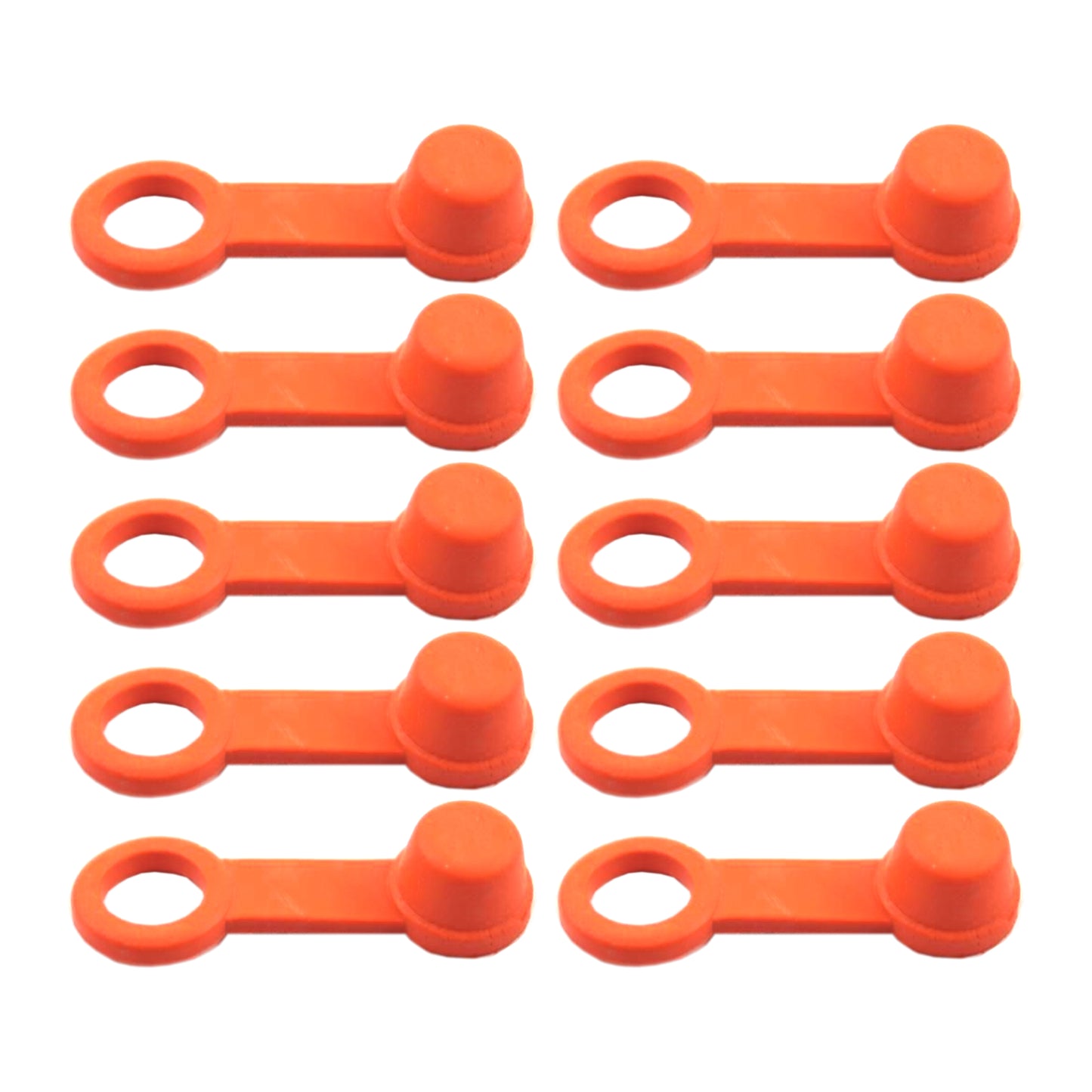 TRADE PACK 10 RUBBER CAPS ORANGE BLEED NIPPLE COVER CAP