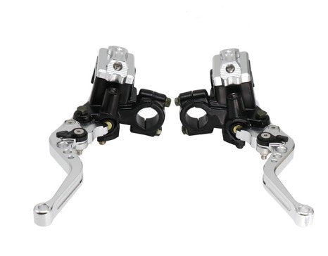 Hydraulic Clutch & Brake Levers Master Cylinder Set, 7/8" 22mm Universal Motorcycle left hand right hand