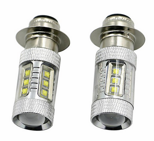 2PC H6M 80W LED FRONT HEADLIGHT BULBS YAMAHA ATV RHINO RAPTOR GRIZZLY YFM250 350 700