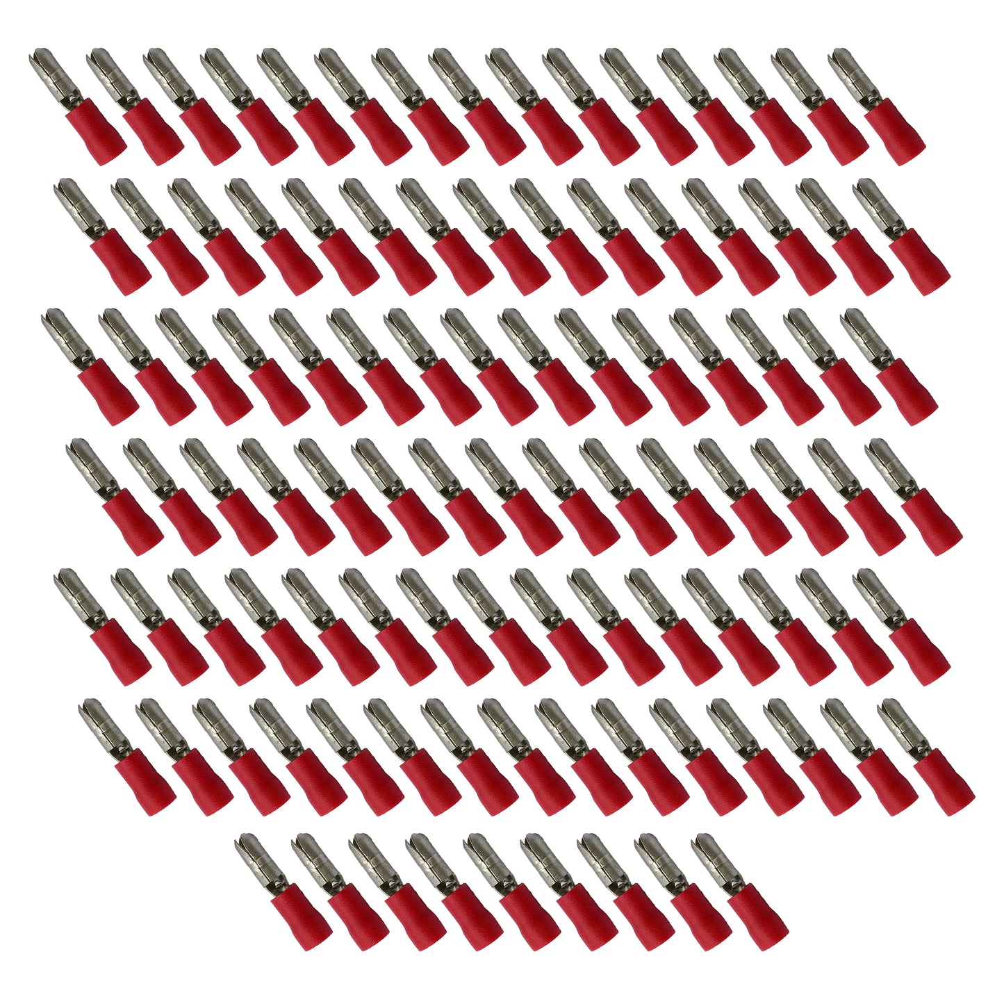 TERMINAL RED MALE BULLET, PACK OF 100 / , WT63