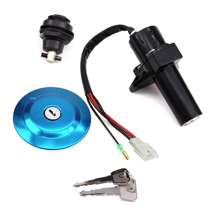 IGNITION SWITCH LOCK & TANK CAP FOR YAMAHA YBR125 CARB MODELS 3D9-Y8250-27 ROUND CAP