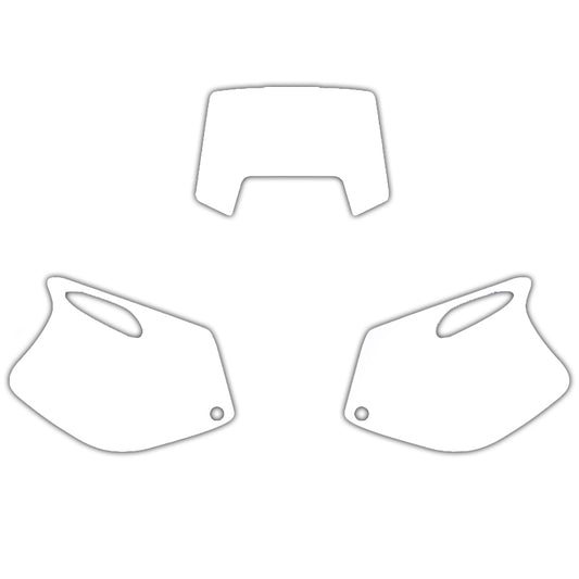 93-97 KTM EXC 2 STROKE WHITE PRECUT BACKGROUNDS, BLACKBIRD 3500/10