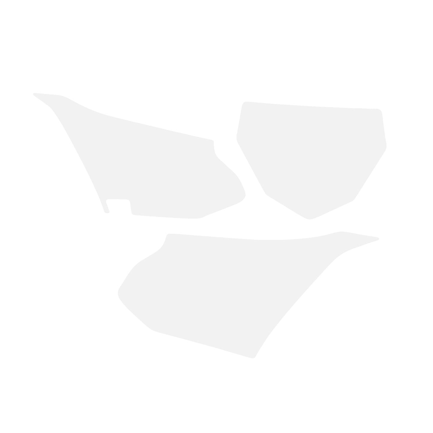 YAMAHA YZ85 2022-24 PRE CUTS, BLACKBIRD 3232/10 WHITE, NUMBER BOARD BACKGROUNDS