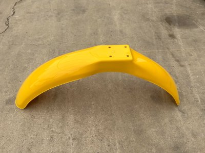 1980 1981 Suzuki RM 100-465 Front Fender Yellow Injection Molded
