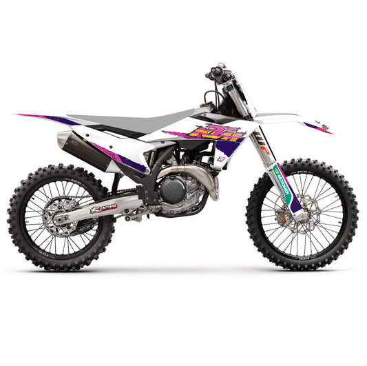 25-26 KTM SX/SXF RETRO PURPLE/PINK BLACKBIRD DECAL KIT, 2552AA