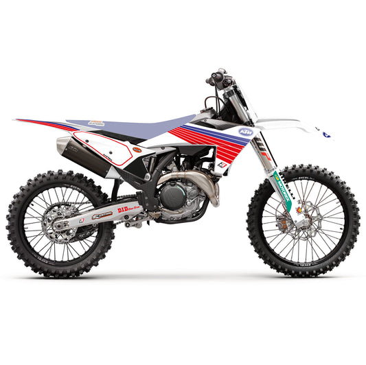 25-26 KTM SX/SXF RETRO RED/BLUE BLACKBIRD DECAL KIT, 2552AA/01