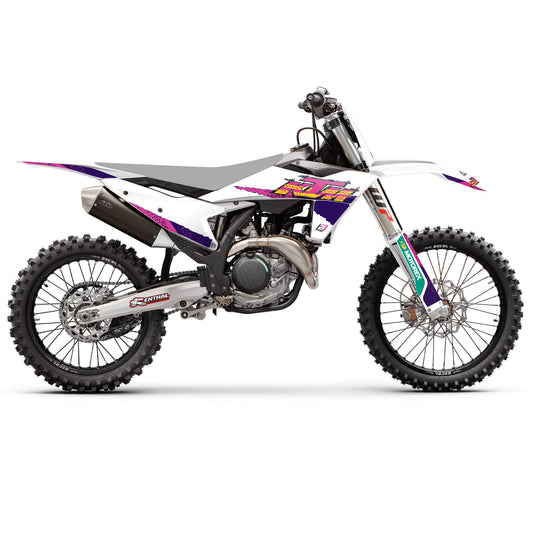23-24 SX/SXF 24-25 EXC, KTM RETRO PURPLE AND PINK BLACKBIRD DECAL KIT, 2548AA