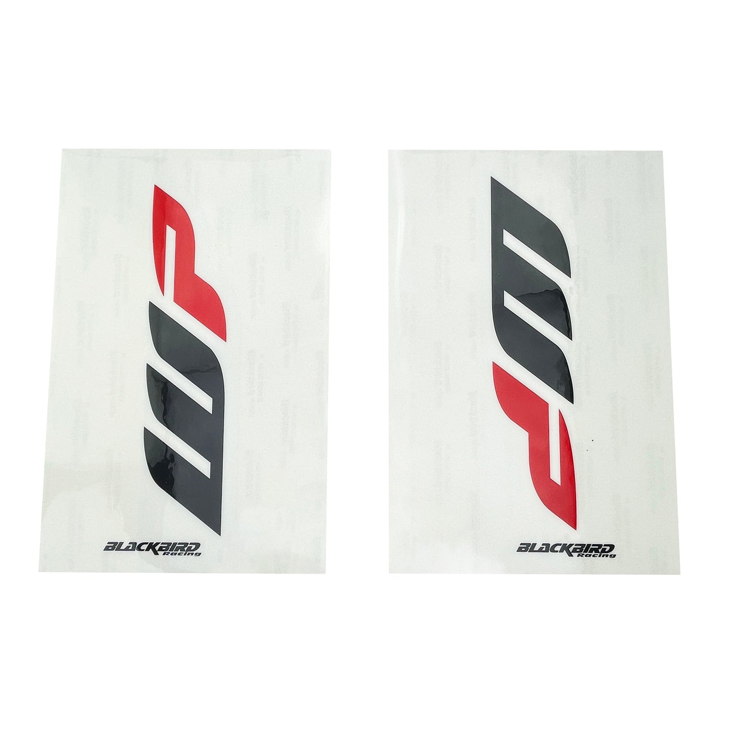 WP FORK DECAL CLEAR,WHITE,BLACK AND RED, BLACKBIRD 5045W1