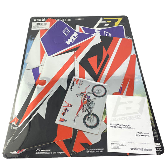 01-04 SX 03-04 EXC KTM DREAM 5 CHROME EFX GRAPHICS, BLACKBIRD 2517ABCRO