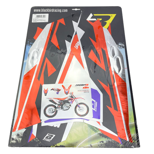 07-10 SX/SXF 08-11 EXC KTM DREAM 5 CHROME EFX GRAPHICS, BLACKBIRD 2527ABCRO