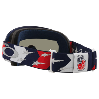 OAKLEY O-FRAME MX TROY LEE DESIGN RWB STARS BLUE/DARK SMOKE, DARK GREY LENS