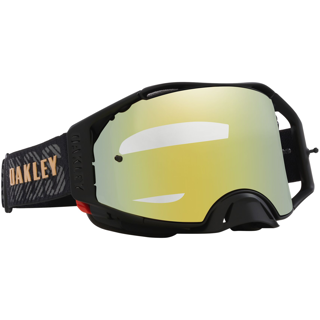 OAKLEY AIRBRAKE MX HERLINGS SIGNATURE BLACK/GOLD, 24K IRIDIUM LENS