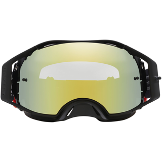 OAKLEY AIRBRAKE MX HERLINGS SIGNATURE BLACK/GOLD, 24K IRIDIUM LENS