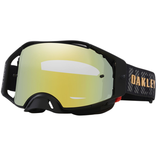 OAKLEY AIRBRAKE MX HERLINGS SIGNATURE BLACK/GOLD, 24K IRIDIUM LENS