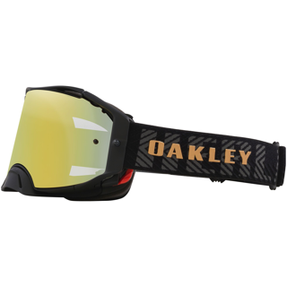OAKLEY AIRBRAKE MX HERLINGS SIGNATURE BLACK/GOLD, 24K IRIDIUM LENS