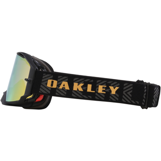 OAKLEY AIRBRAKE MX HERLINGS SIGNATURE BLACK/GOLD, 24K IRIDIUM LENS