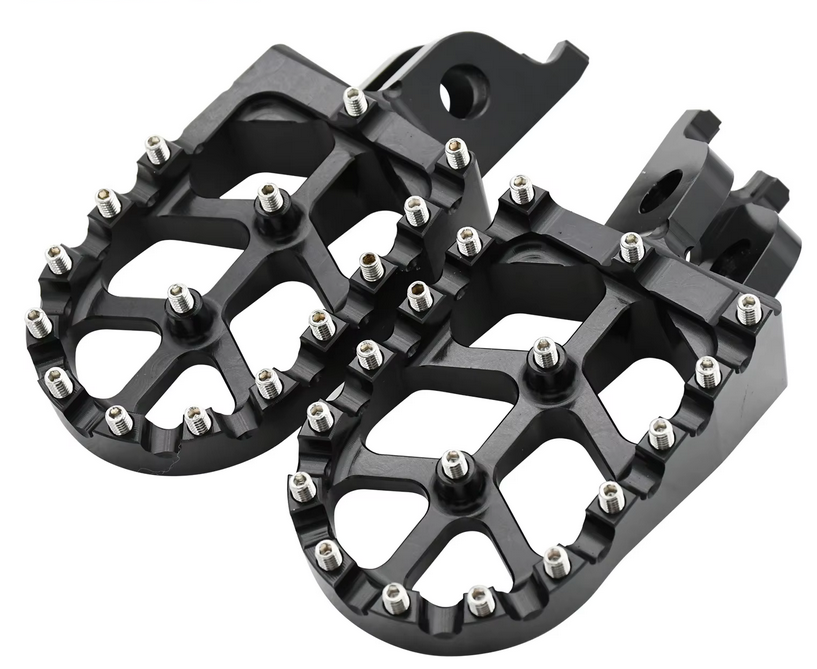 FOOT PEGS ALUMININUM 02-25 HONDA CR F KAWASAKI KX F X 125 250 150 300 450