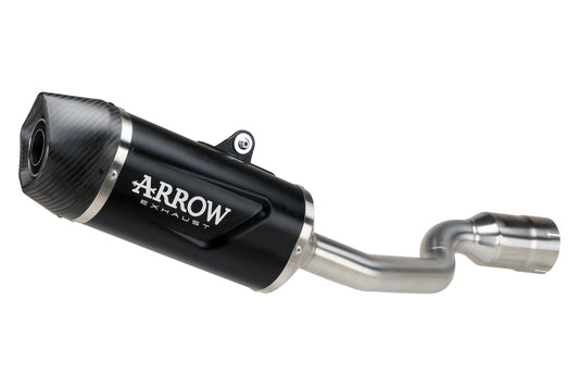 Arrow Indy Race EVO aluminium "Dark" silencer with carby end cap KTM 390 Enduro R / SMC-R 2025–2026 72680AKN manufacturer product photograph