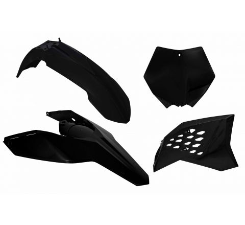 PLASTIC KIT/4 KTM 125-530, BLACK RTECH R-KITKTM-NR0-505