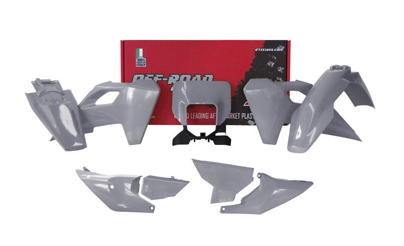 PLASTIC KIT/7 2024 HUSQVARNA TE/FE QUANTUM GREY, RTECH R-KITHSQ-GR0-724