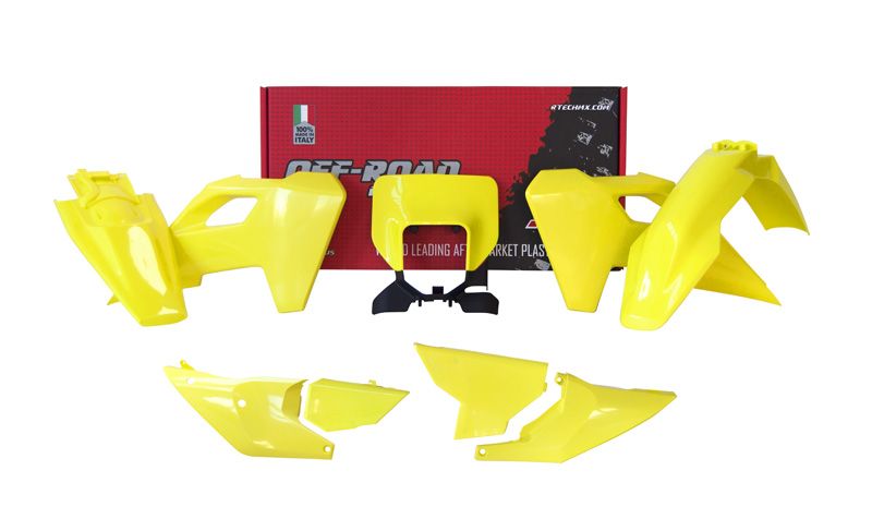 PLASTIC KIT/7 2024 HUSQVARNA TE/FE YELLOW, RTECH R-KITHSQ-GQ0-724