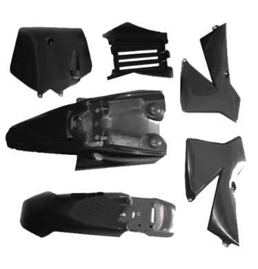PLASTIC KIT KTM 50 SX BLACK WITHOUT TANK & SEAT