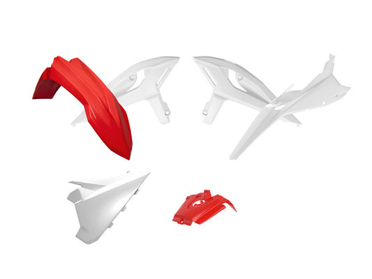PLASTIC KIT BETA RR X-PRO RACE 2025-2026, R-TECH R-KITBET-OEM-025 5 PCS RED WHITE