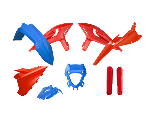 PLASTIC KIT BETA RR X-PRO RACE 2025-2026, R-TECH R-KITBET-OEM-325 7 PCS BLUE RED
