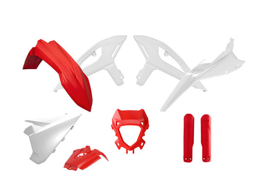 PLASTIC KIT BETA FACTORY RR X-PRO RACE 2025-2026, R-TECH R-KITBET-OEM-285 7 PCS RED WHITE