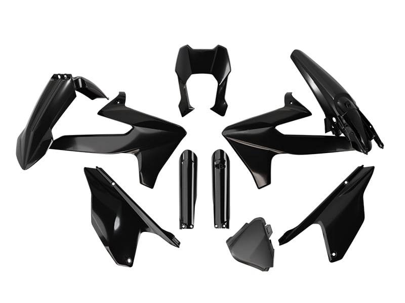 BLACK PLASTIC KIT TRIUMPH TF 250-E/450-E, R-TECH R-KITTRI-NR0-026