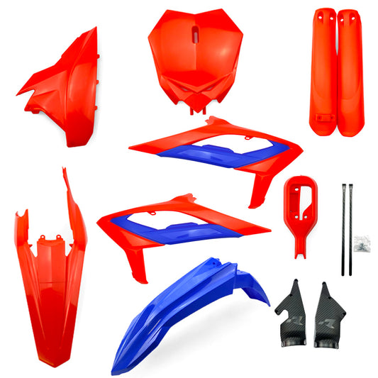 PLASTIC KIT/6 2024-25 BETA RX 300-450 BETA BLUE/RED, RTECH R-KITBET-RS0-626