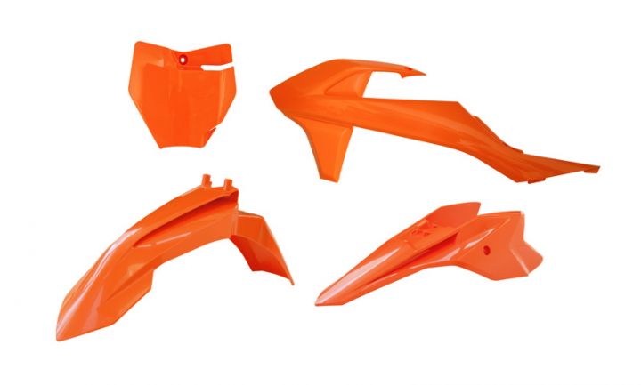 PLASTIC KIT/4 ORANGE, KTM 50 SX 2016-23, SX-E 20-24, RTECH R-KITKTM-AR0-050