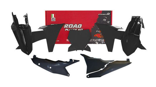 PLASTIC KIT/6 2023-24 KTM SX/SXF, BLACK, RTECH R-KITKTM-NR0-023