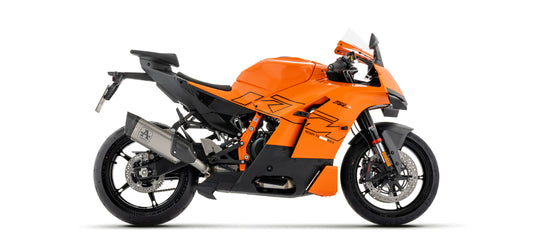 Arrow Pista titanium silencer with carby end cap KTM 990 RC R 2026 77512PT manufacturer installation view