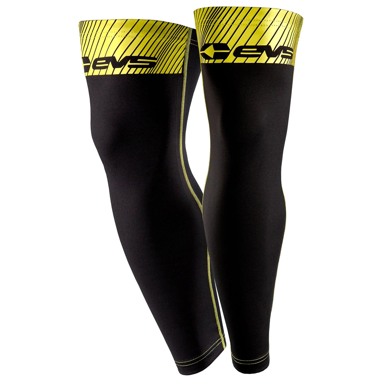 EVS TUG - Knee Brace Sleeves (Black/Hi-Viz Yellow), Size XSmall